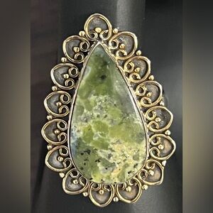 Ring - sterling - serpentine